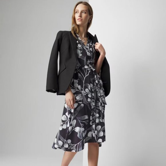 WHBM $170 WITH POCKETS Utility Belted Midi Shirtdress 10 - Picture 2 of 7